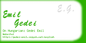 emil gedei business card